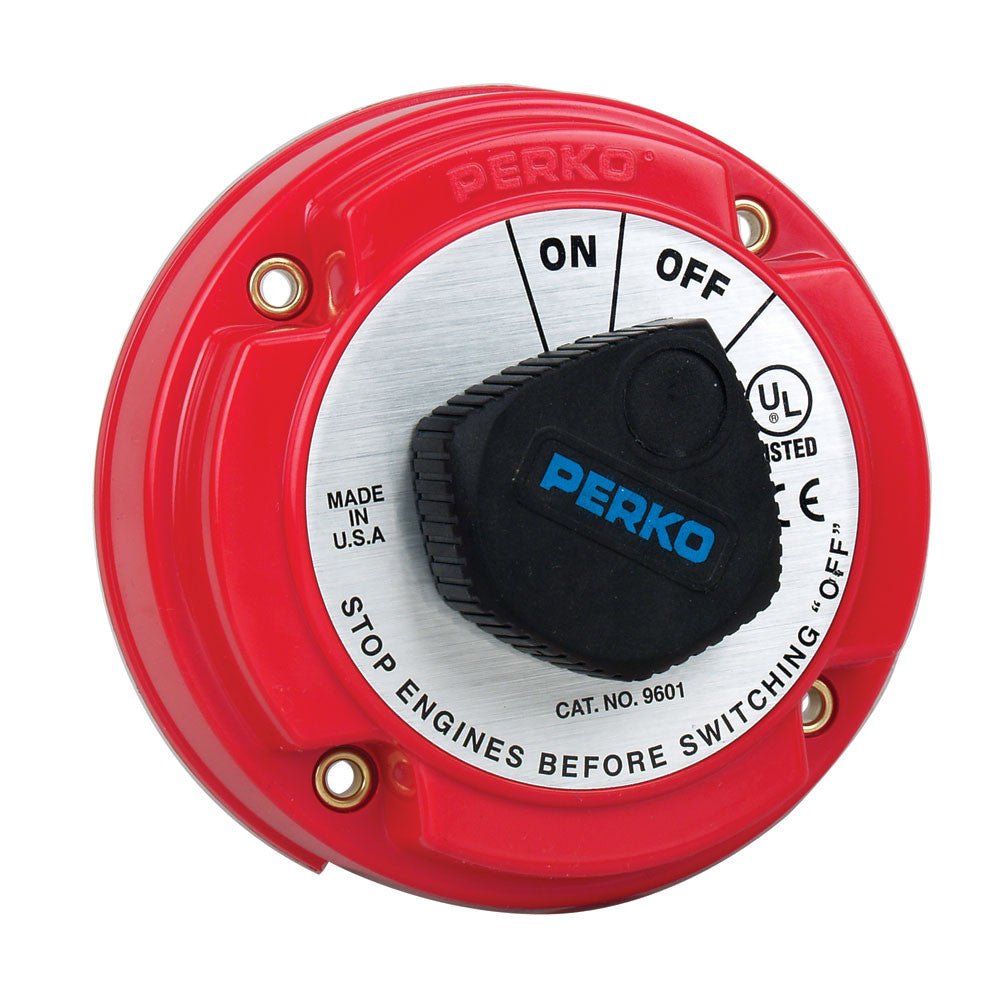 Perko Med Duty Battery Disconnect Shut Off/On - 250 Amp Cont, 12-32VDC | SendIt Sailing