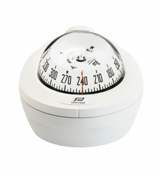 Plastimo Compass Offshore 75 Binnacle White with White Card | SendIt Sailing