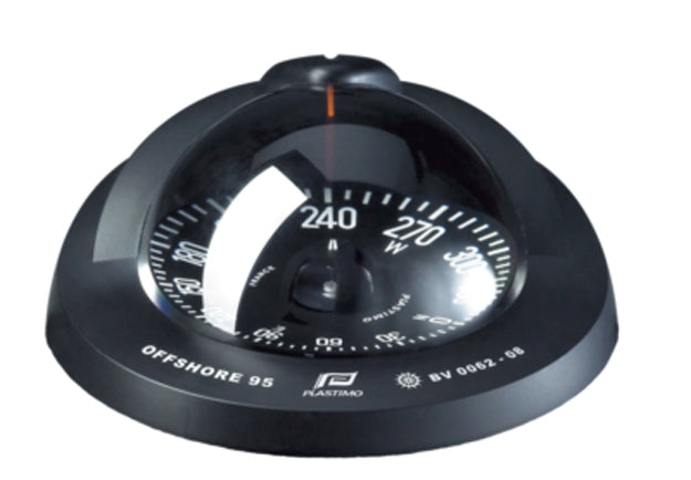 Plastimo Compass Offshore 95 Flat Black with Black Card | SendIt Sailing