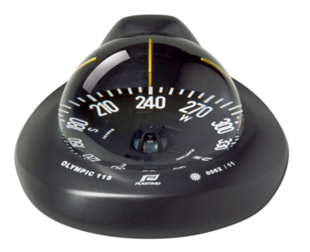 Plastimo Compass Olympic 115 Black Flush Black Flat Card | SendIt Sailing