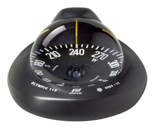 Plastimo Compass Olympic 115 Black Flush Black Flat Card | SendIt Sailing