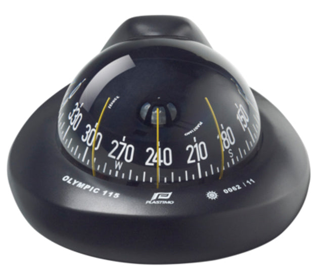 Plastimo Compass Olympic 115 Black Flush Black Conical Card | SendIt Sailing