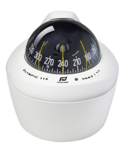 Plastimo Compass Olympic 115 White Flush Black Conical Card | SendIt Sailing