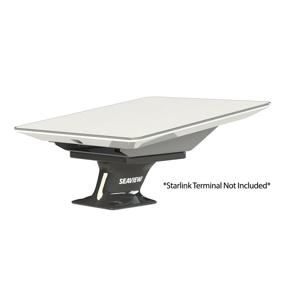 Seaview Starlink High Performance 5in Pedestal Mount with ADASTLKA Starlink Top Plate - Black | SendIt Sailing