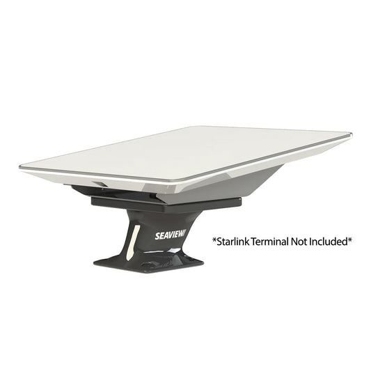 Seaview Starlink High Performance 5in Pedestal Mount with ADASTLKA Starlink Top Plate - Black | SendIt Sailing
