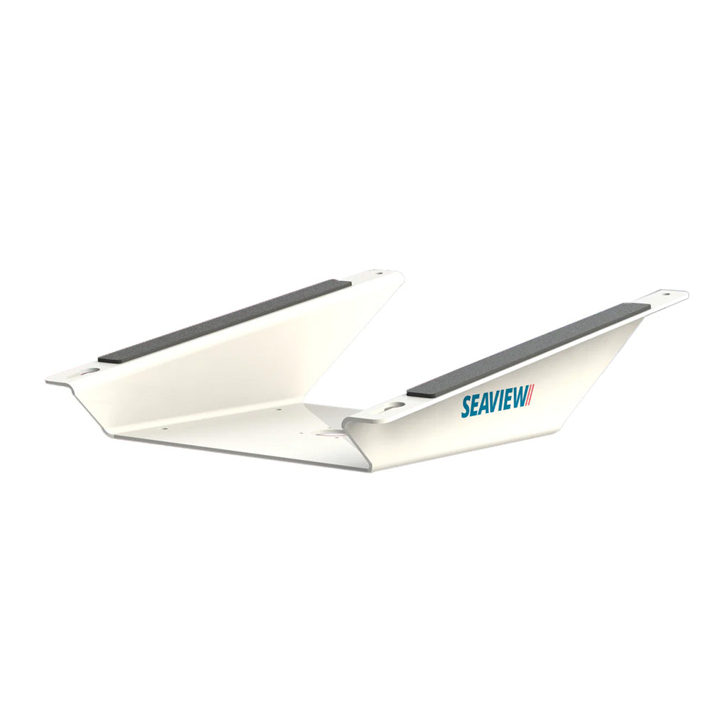 Seaview Aluminum 8&deg; Wedge Base for Starlink Flat High-Performance Antenna - White | SendIt Sailing