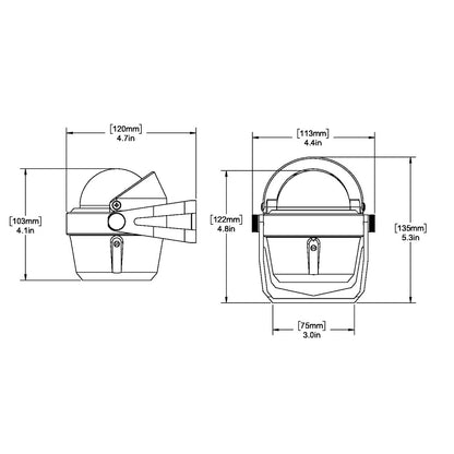 Ritchie B-51 Explorer Compass - Bracket Mount - Black | SendIt Sailing