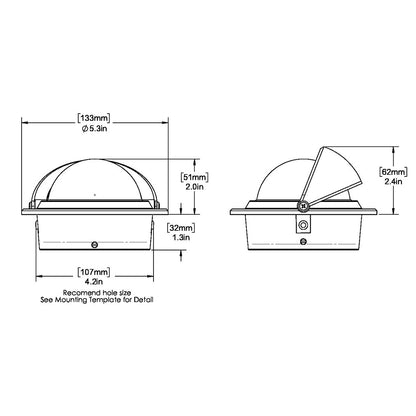 Ritchie F-83 Voyager Compass - Flush Mount - Black | SendIt Sailing
