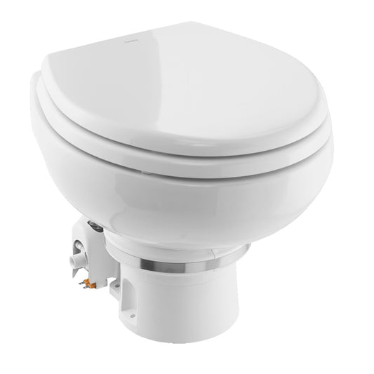 Dometic MasterFlush 7120 White Electric Macerating Toilet with Orbit Base - Freshwater - 24V