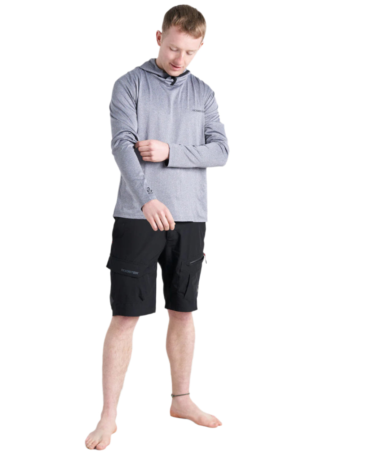 Rooster Hooded Quick Dry UVF 50+ Tech T-Shirt Long Sleeved