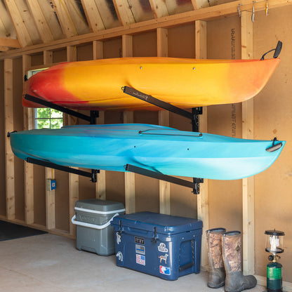 Wall Mounted Kayak Storage Rack | Indoor | 2 Levels | Adjustable