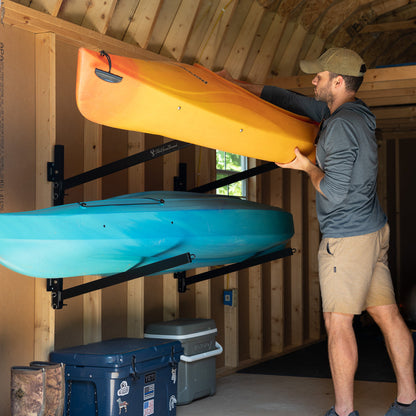 Wall Mounted Kayak Storage Rack | Indoor | 2 Levels | Adjustable