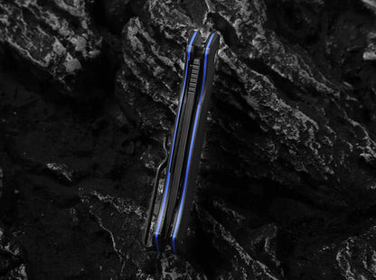 The Pathfinder Folding Pocket Knife Giftset for Men and Women (Black and Blue)