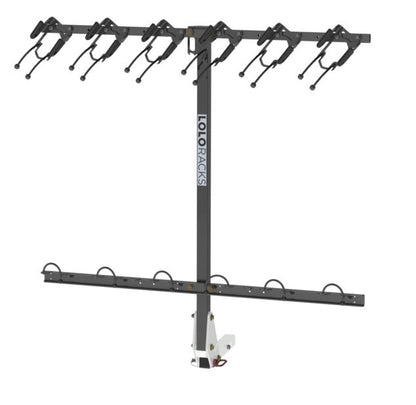 Lolo Racks 6 bike rack for 2" hitch with standard pull pin tilting