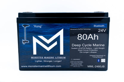 24V 80Ah Lithium Marine Trolling Motor Battery "Kong" - Bluetooth
