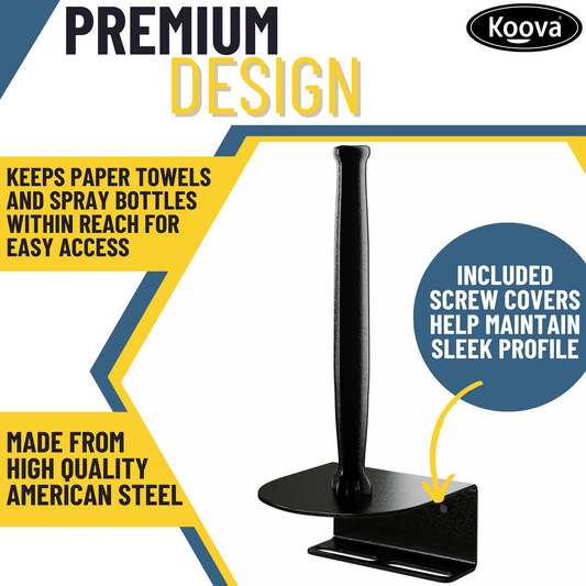 Vertical Paper Towel/Spray Bottle Holder