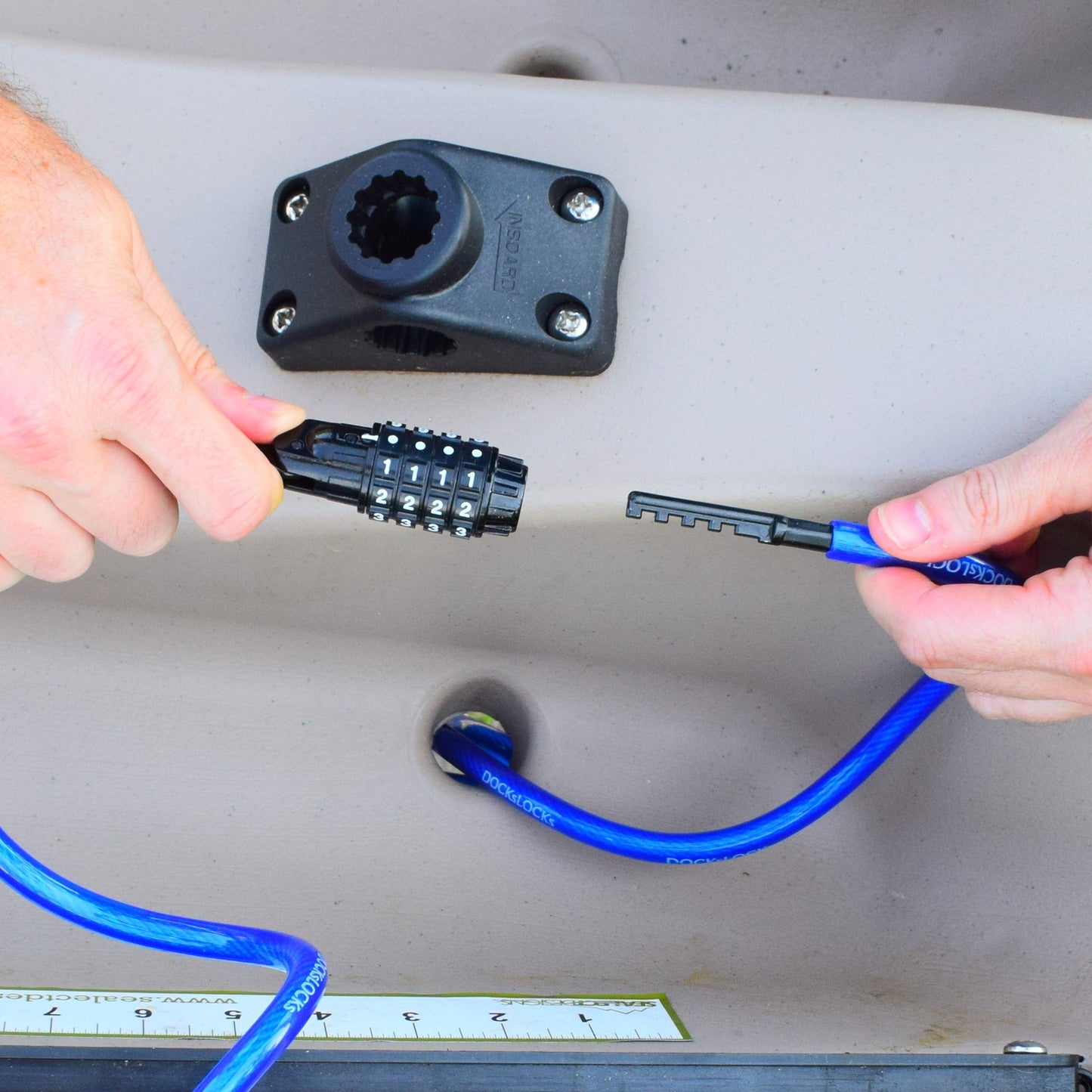DocksLocks® Anti-Theft Weatherproof Straight Security Cable with Re-settable Combination Lock (5', 10', 15', 20' or 25') | SendIt Sailing