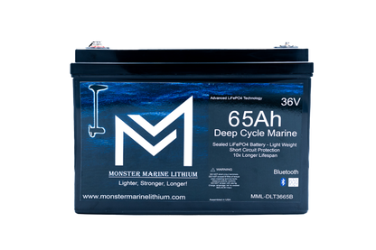 36V 65Ah Bluetooth Deep Cycle Lithium Trolling Battery