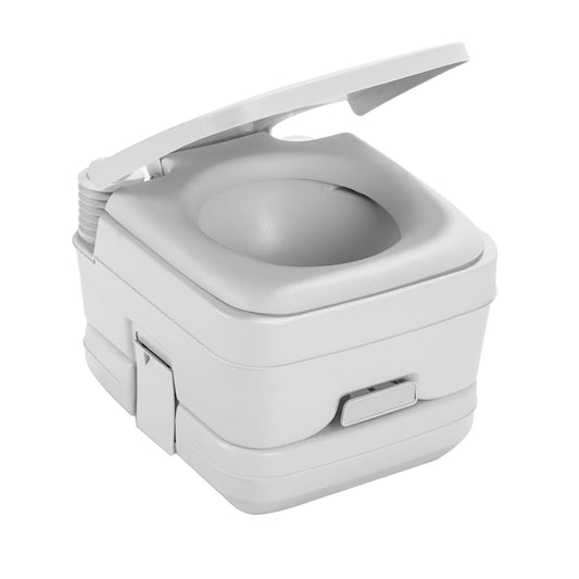 Dometic 964 Portable Toilet with Mounting Brackets - 2.5 Gallon - Platinum
