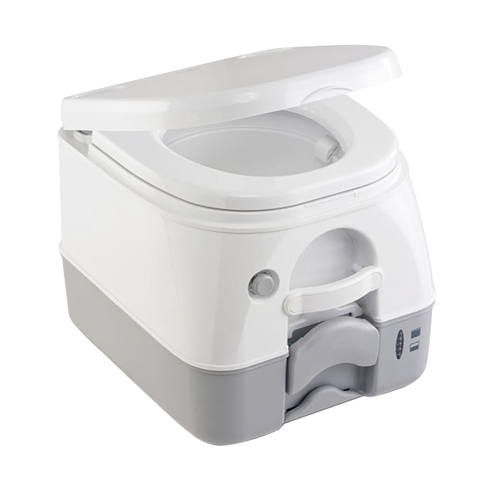 Dometic 974 Portable Toilet with Mounting Brackets -2.6 Gallon - Grey