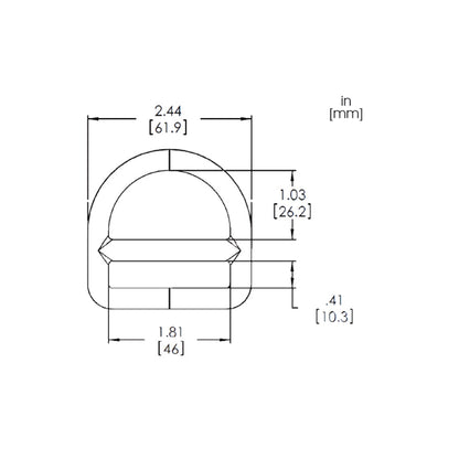 1-3/4" SINGLE SLOT D-RING - PHASE OUT