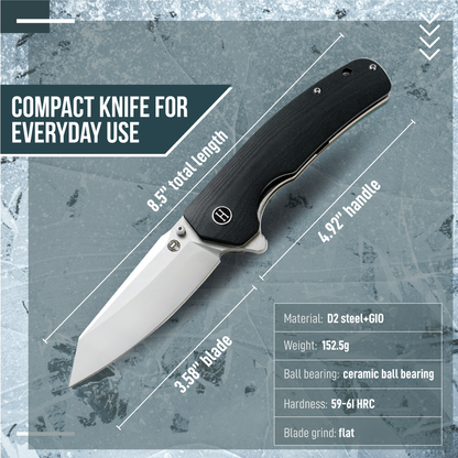 The Clip Point Folding Pocket Knife Giftset for Men and Women (Silver and Black)