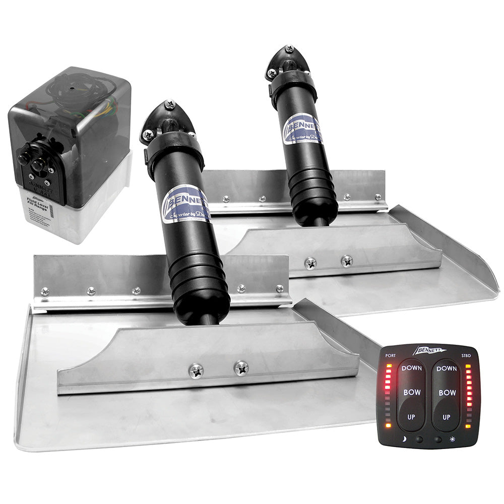 Bennett Trim Tab Kit 12in x 12in with Electronic Indicator Control Switch