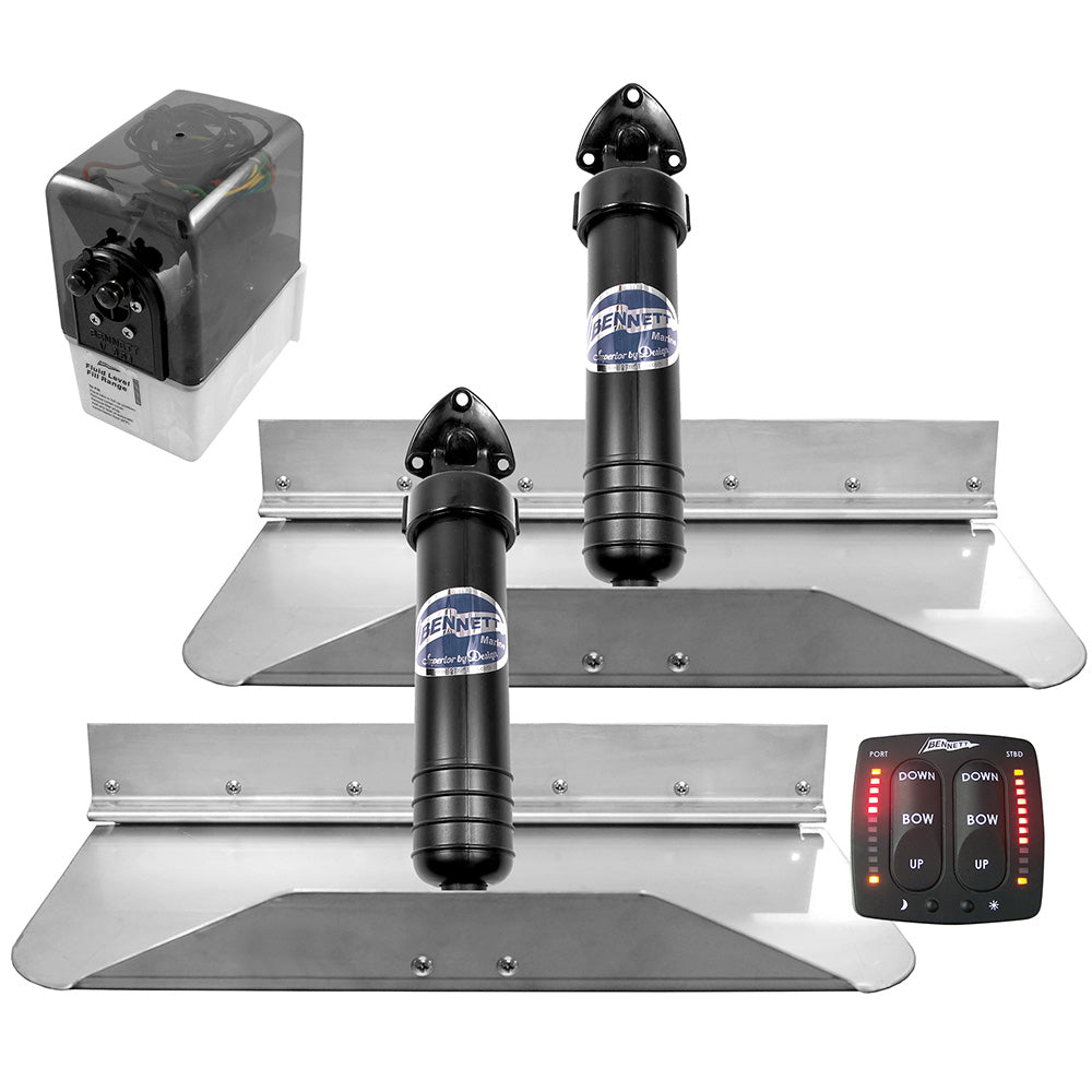 Bennett Trim Tab Kit 18in x 9in with Electronic Indicator Control Switch