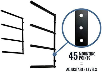 Wall Mounted SUP & Surfboard Storage Rack | Indoor | 2 Levels | Adjustable