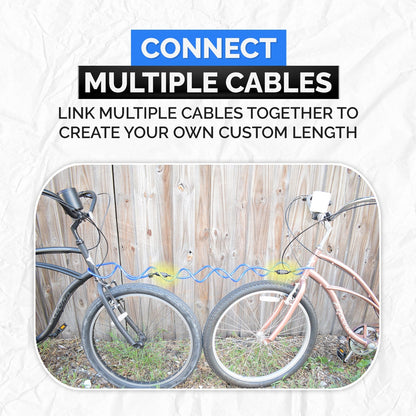 DocksLocks® Bike and Scooter Coiled Security Cable Lock with Resettable Combination and Mounting Bracket (4' or 6') | SendIt Sailing