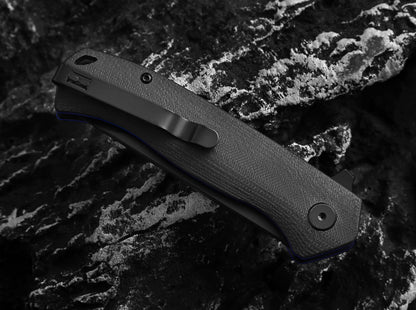 The Pathfinder Folding Pocket Knife Giftset for Men and Women (Black and Blue)
