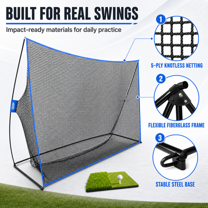 Golf Practice Net - Surface Wall (10ft x 7ft)