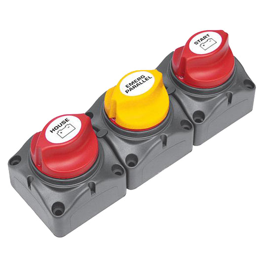 BEP Battery Distribution Cluster for Single Engine with Two Dedicated Battery Banks - Horizontal Mounting
