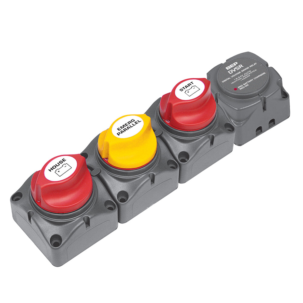 BEP Horizontal Battery Distribution Cluster for Single Engine with Two Battery Banks