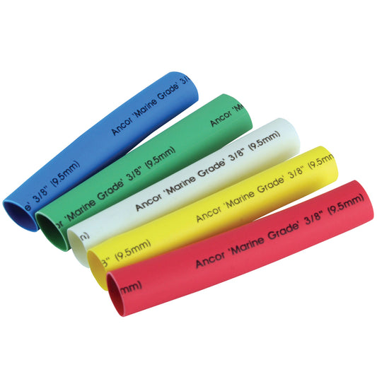 Ancor Adhesive Lined Heat Shrink Tubing - 5-Pack, 3in, 12 to 8 AWG, Assorted Colors