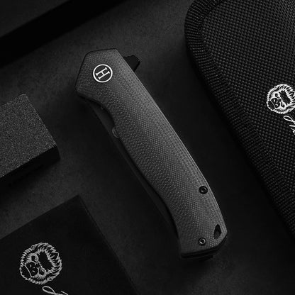 The Pathfinder Folding Pocket Knife Giftset for Men and Women (Black and Blue)