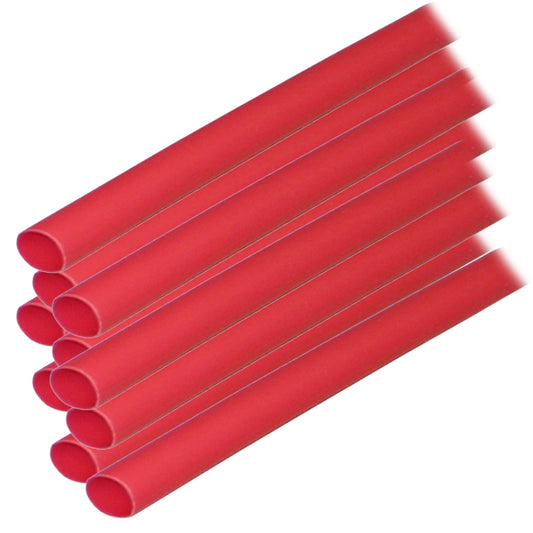 Ancor Adhesive Lined Heat Shrink Tubing (ALT) - 1/4in x 12in - 10-Pack - Red