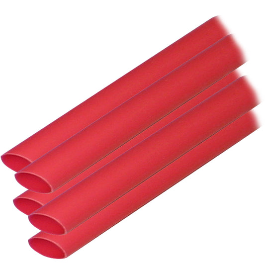 Ancor Adhesive Lined Heat Shrink Tubing (ALT) - 3/8in x 6in - 5-Pack - Red