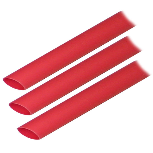 Ancor Adhesive Lined Heat Shrink Tubing (ALT) - 1/2in x 3in - 3-Pack - Red