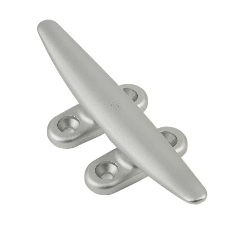 Schaefer Cleat, 4 Hole Deck, 8in (203mm) Silver | SendIt Sailing
