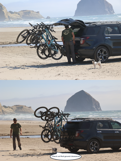 Lolo Racks 4 bike rack for 2" inch hitch with standard pull pin tilting