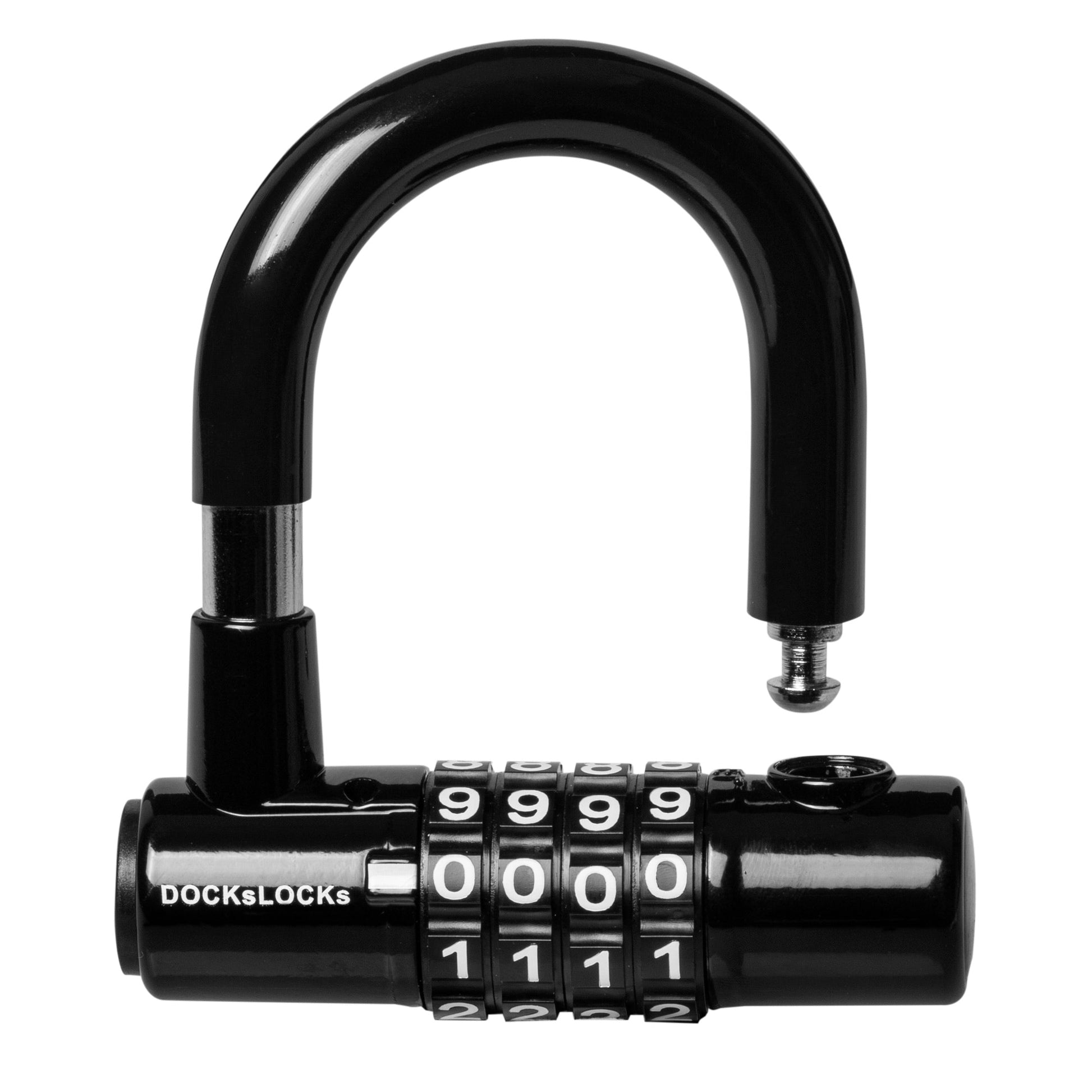 DocksLocks® Anti-Theft Weatherproof Straight Security Cable with Looped Ends and Short Shackle U-Lock (5', 10', 15', 20' or 25') | SendIt Sailing