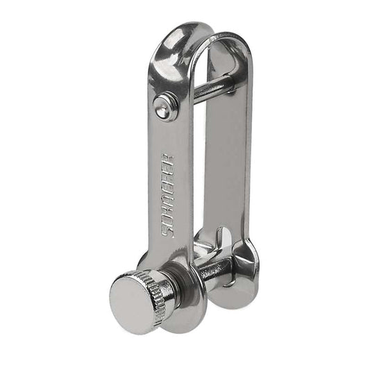 Schaefer Halyard Shackle, Long Retainer, 1/4in (6mm) Pin | SendIt Sailing