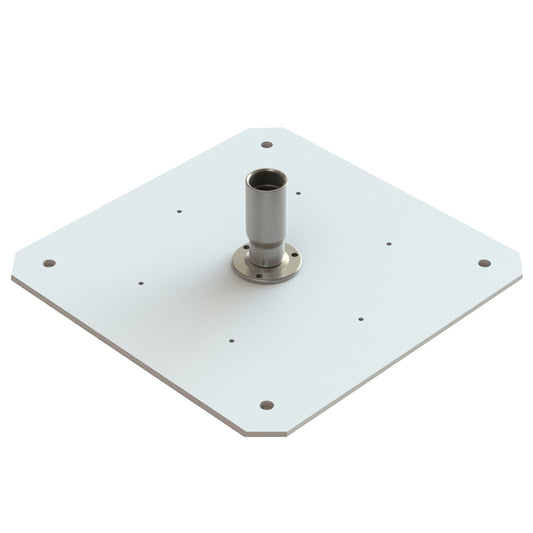 Seaview Starlink Adapter Plate for 24in KVH Domes with Starlink Stainless Steel 1in-14 Threaded Adapter & Stainless Steel Fixed Base | SendIt Sailing