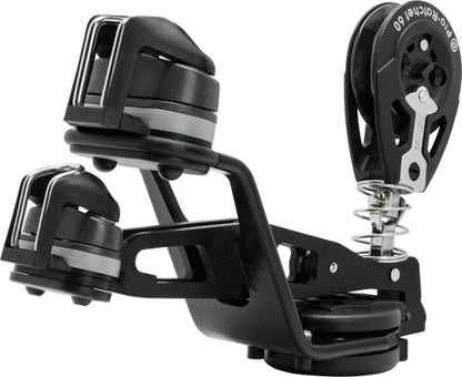 Allen Mainsheet Jammer Dual Arm Swivel Sma & Med Cleat And Block