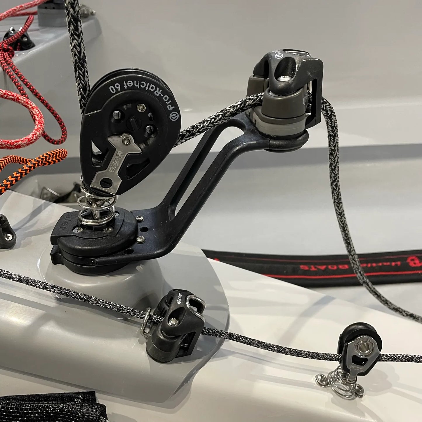 Allen Mainsheet Jammer Arm with Swivel Cleat And Block - A2160