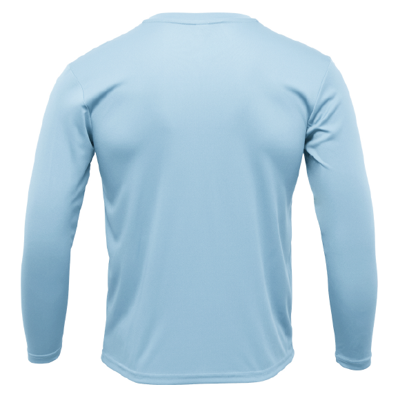 American Flag On Chest Long Sleeve UPF 50+ Dry-Fit Shirt