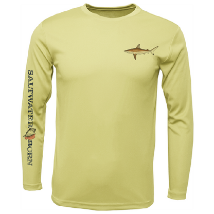 Blacktip on Chest Long Sleeve UPF 50+ Dry-Fit Shirt