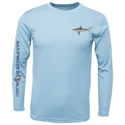 Blacktip on Chest Long Sleeve UPF 50+ Dry-Fit Shirt