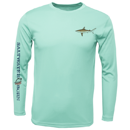 Blacktip on Chest Long Sleeve UPF 50+ Dry-Fit Shirt